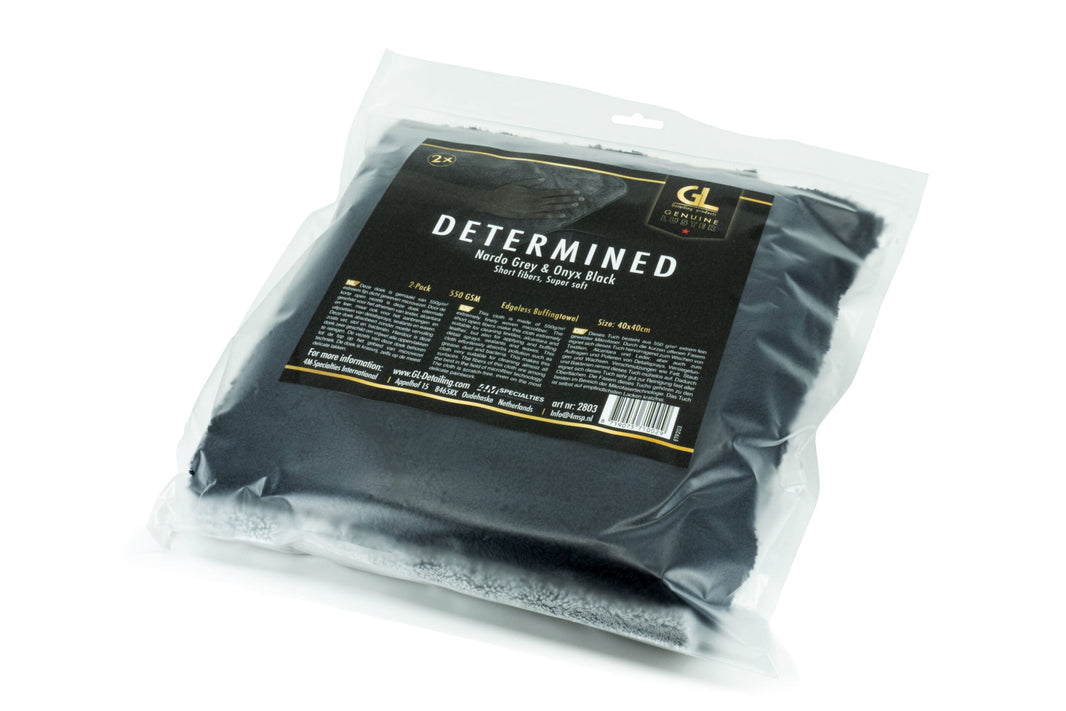 GL Determined 550GSM Buffingtowel Gray & Black (2-pack)