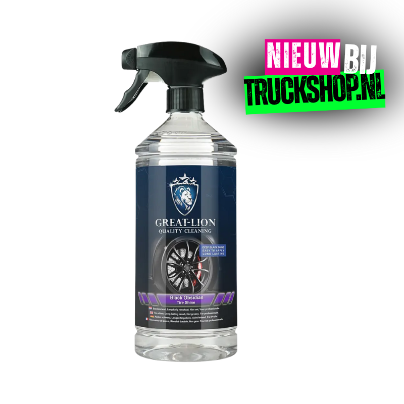 Great-Lion Black Obsidian bandenzwart 1L – tyre dressing met satijnglans en UV-bescherming