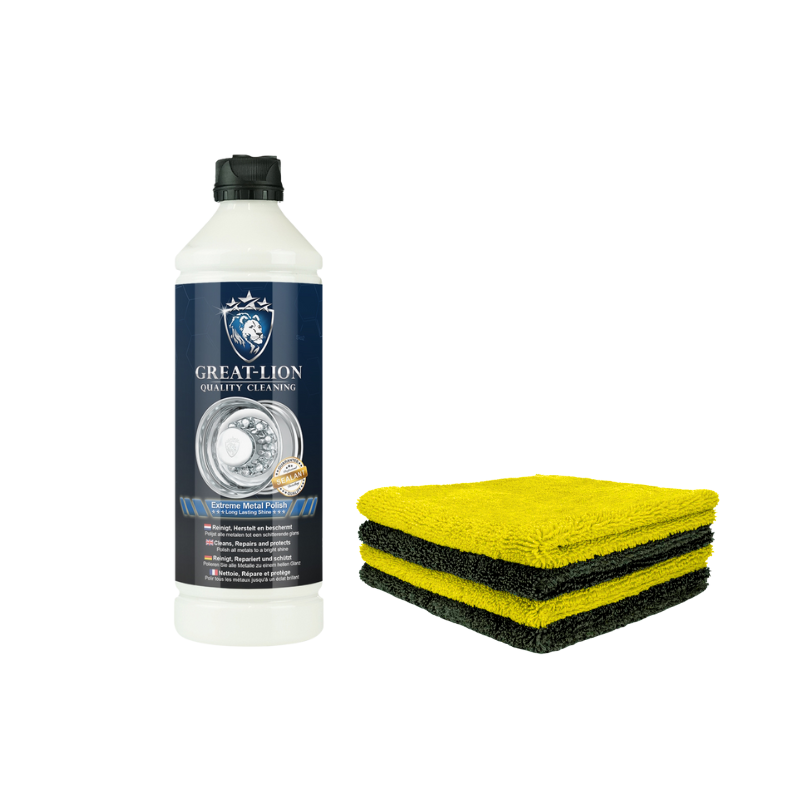 Extreme Metal Polish 450ml with 4 cleaning cloths – Combideal