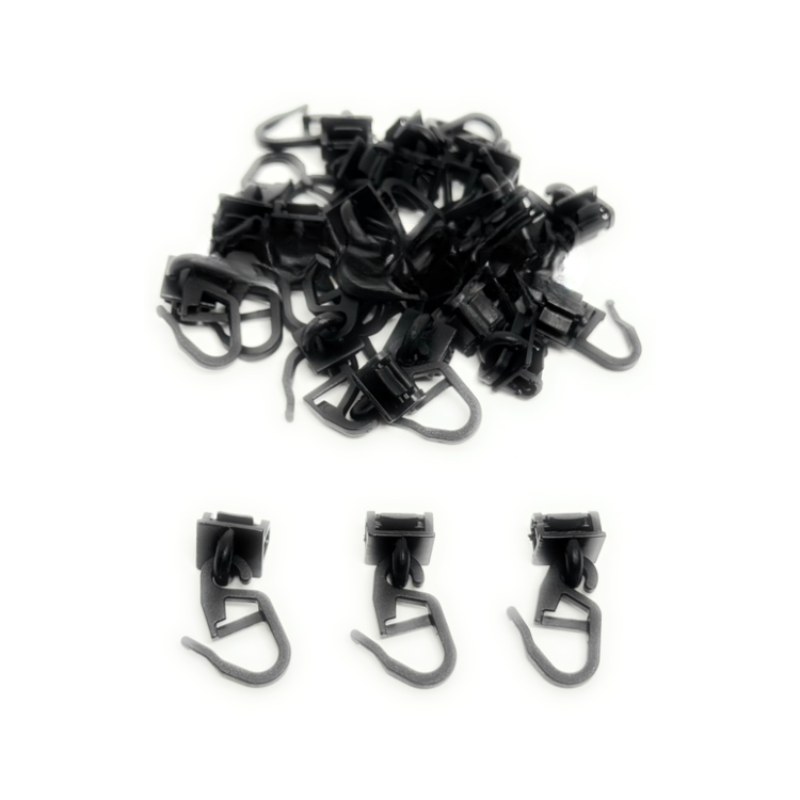 Gordijn Runners Zwart 25 Stuks – Met Haakje voor Volvo, MAN & Iveco Vrachtwagens