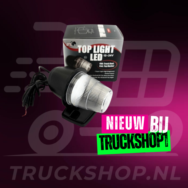 LED Toplight Wit Glas Dual Color 10–32V – Marker Verlichting Amber/Wit