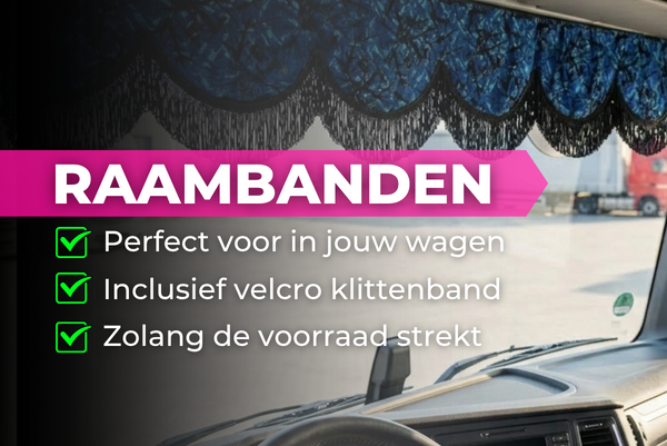 Raambanden voor vrachtwagens – Deense pluche & luxe raambanden