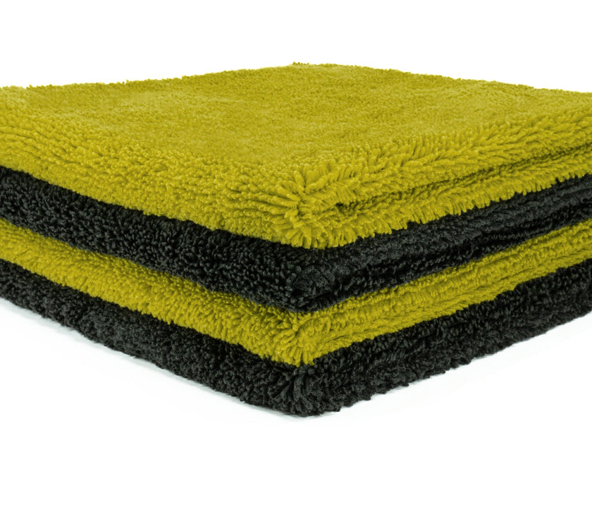 GL Elemental 380GSM Buffingtowel Gray &amp; Yellow (4-Pack)