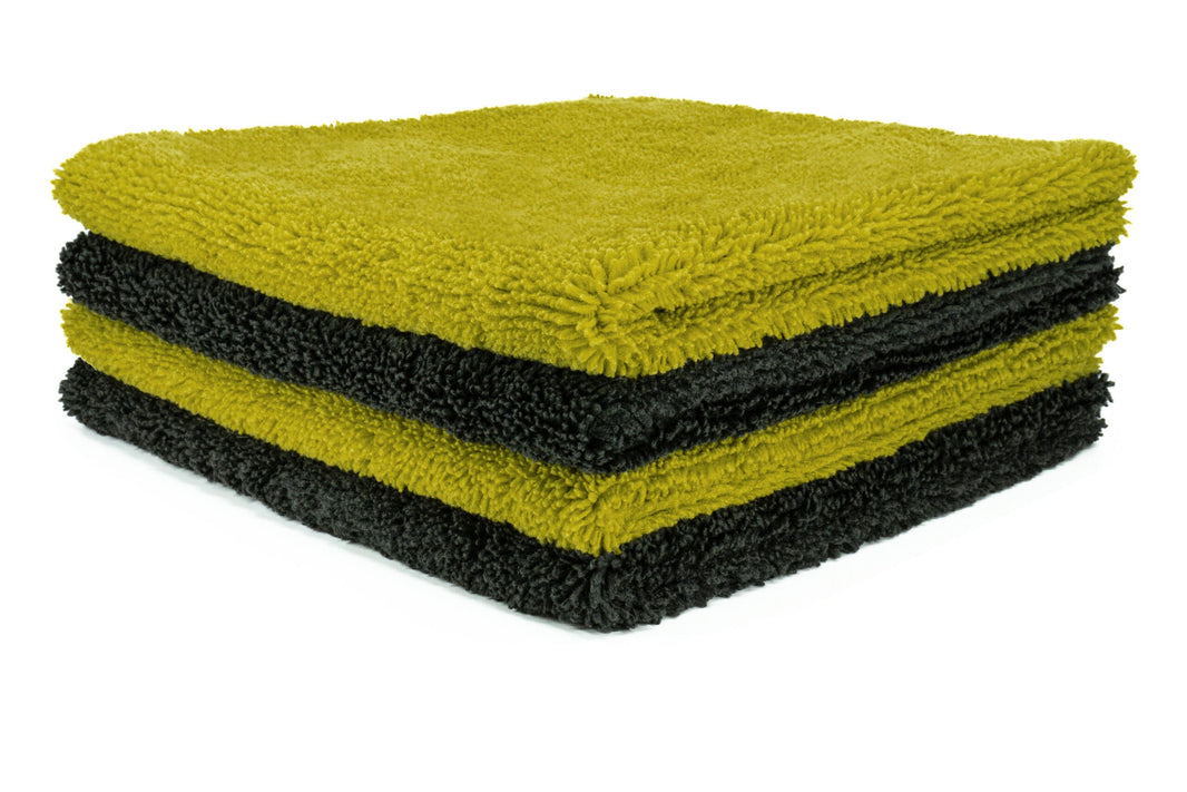 GL Elemental 380GSM Buffingtowel Grey & Yellow (4-Pack)