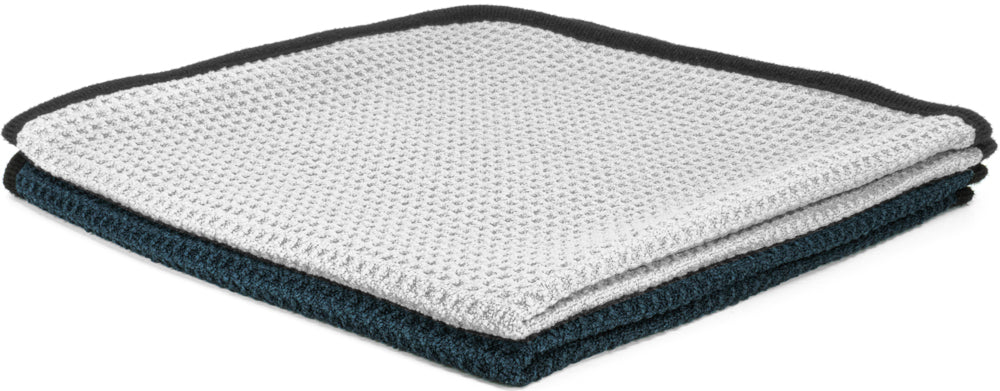 GL Brilliant 400GSM Glashandtuch Silber und Grau (2er-Pack)