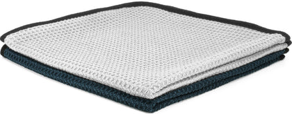 GL Brilliant 400GSM Glashandtuch Silber und Grau (2er-Pack)