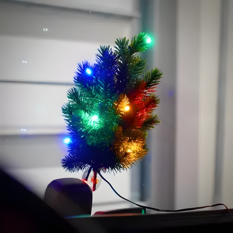 Mini Kerstboom USB met Verlichting – Kerstboom voor Vrachtwagen Cabine