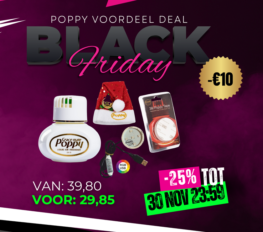 Poppy Grace Mate, Ledverlichting + Mutsje + 3M Tape