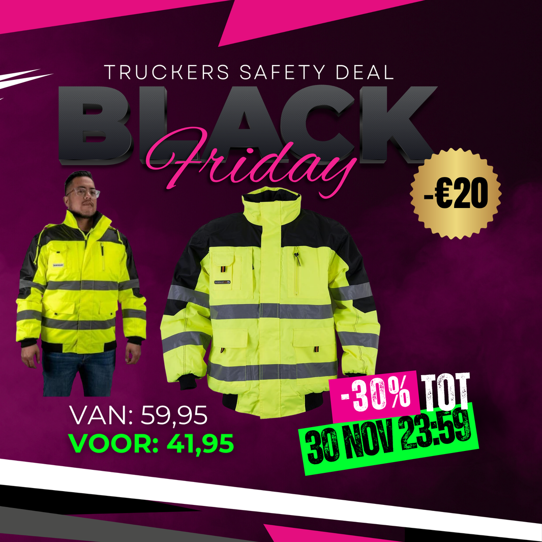 Dunlop Veiligheidsjas – Reflecterende Werkjas voor Truckers | Verkrijgbaar in Meerdere Maten