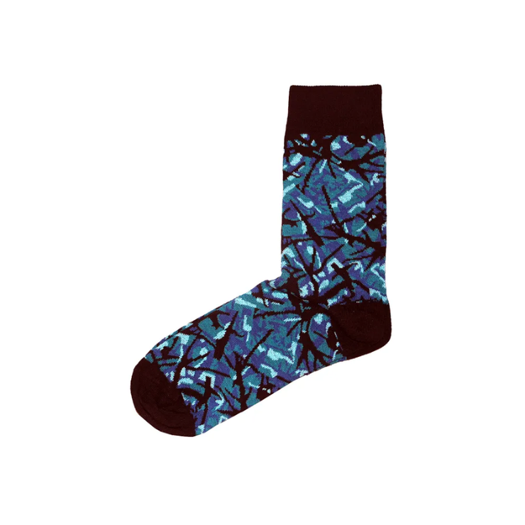 Danish Pluche Blauw sokken