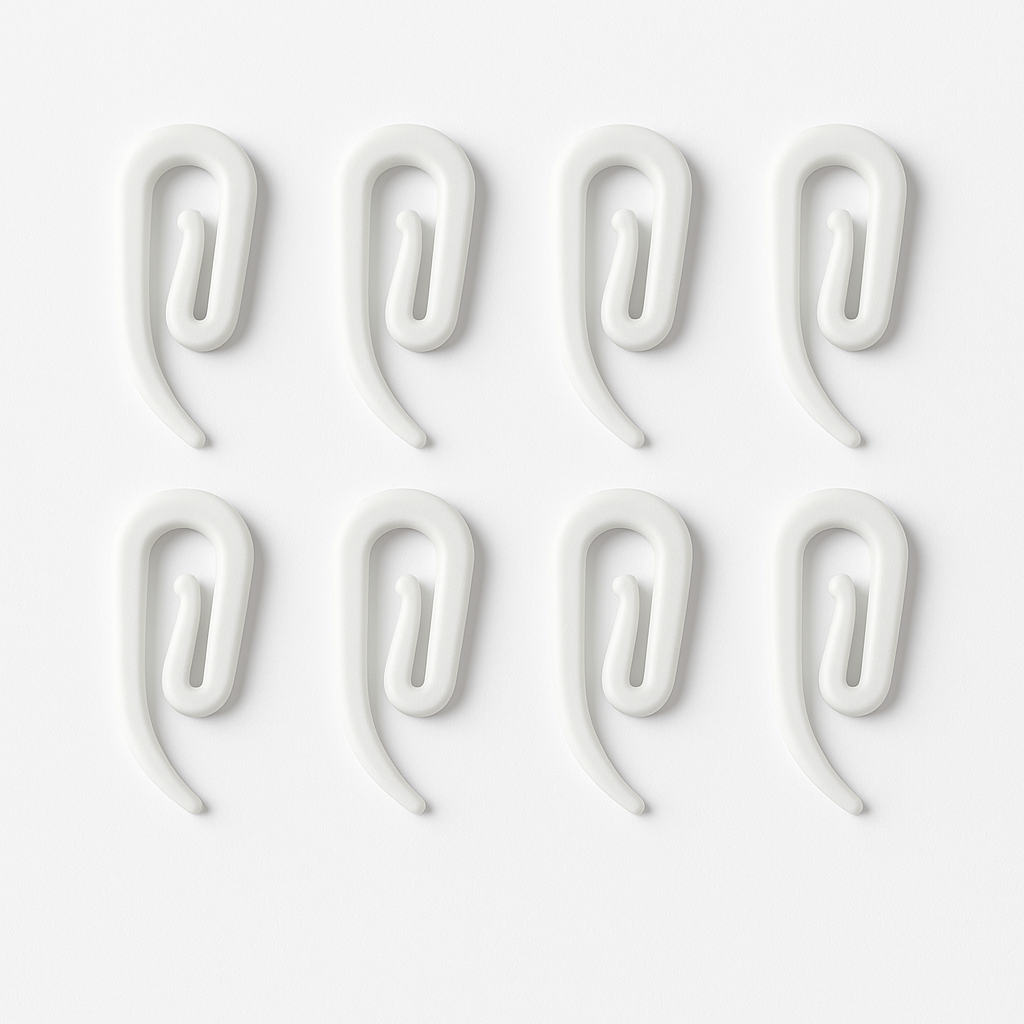 Gordijnhaakjes Wit – 50 stuks voor Truckcabine – Universele Montage