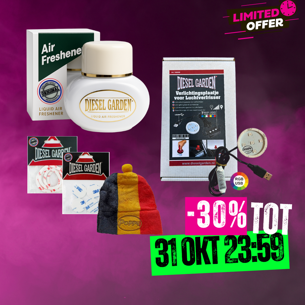Diesel Garden - Verlichtingspakket met Stickers, Mutsje & Luchtverfrisser