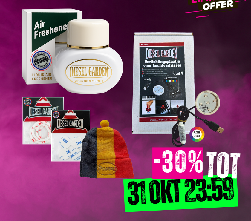 Diesel Garden - Verlichtingspakket met Stickers, Mutsje & Luchtverfrisser