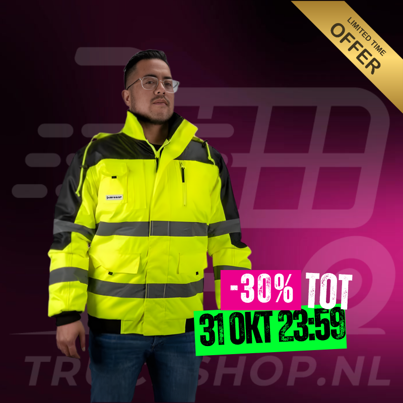 Dunlop Veiligheidsjas – Reflecterende Werkjas voor Truckers | Verkrijgbaar in Meerdere Maten