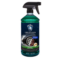 Een fles met Great Lion wheel Cleaner