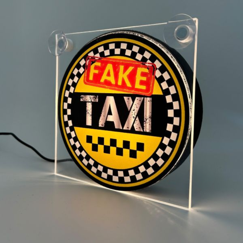 Lichtbakje luxe fake taxi met licht