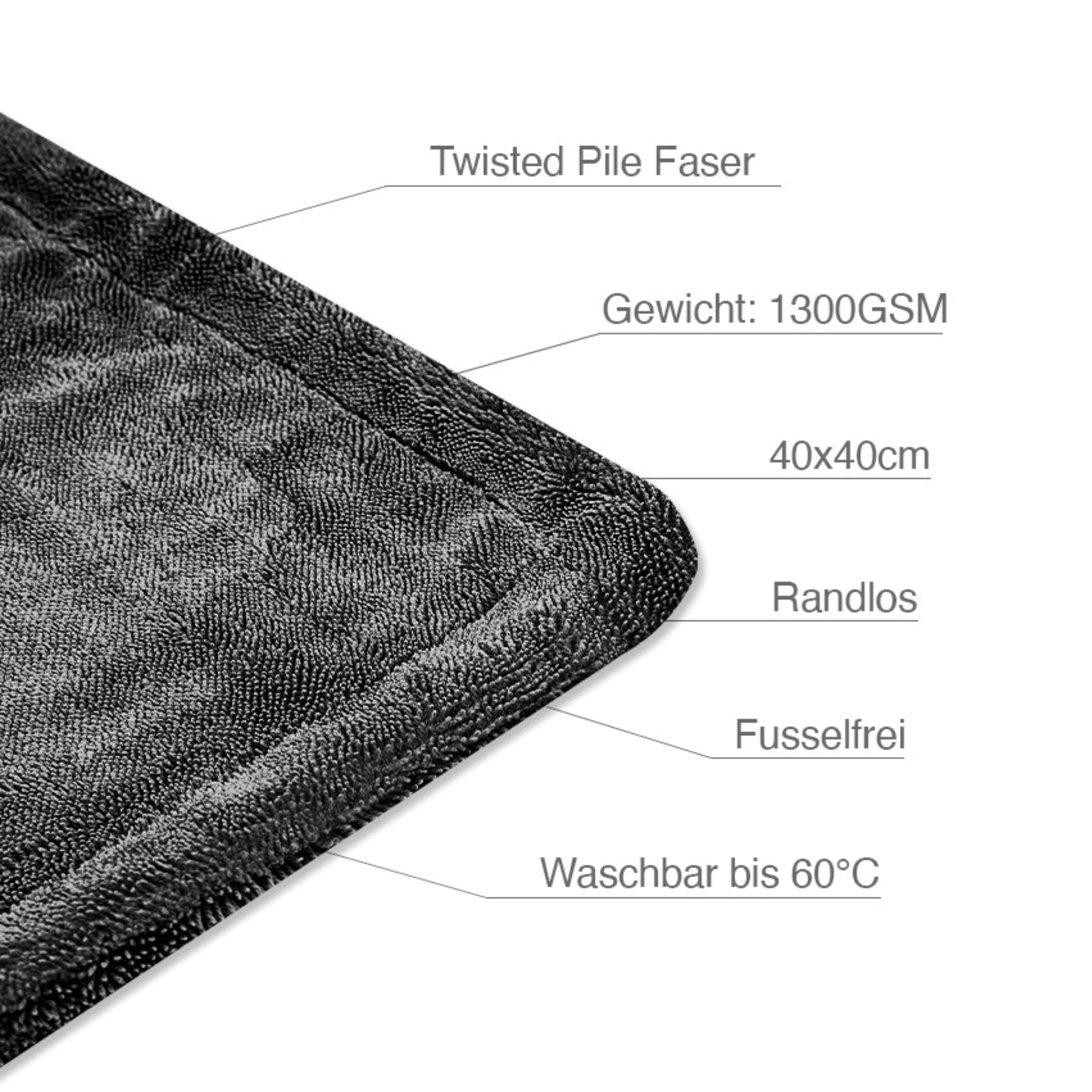 Liquid Elements Black Hole XL - Microvezel Droogdoek 1400 GSM | 50x80 cm