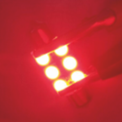 Festoon 6 LED 24V Rood 38mm – C5W LED Interieurverlichting (Set van 2)