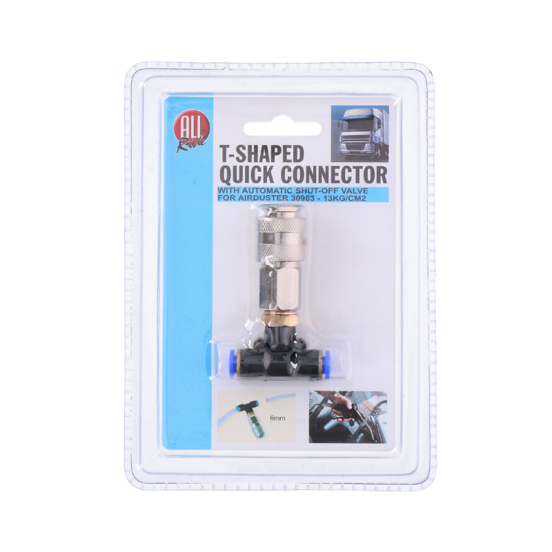 ALL RIDE T-stuk Snelkoppeling 6mm – Pneumatische Luchtslang Koppeling