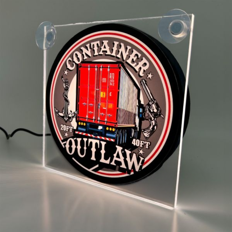 Lichtbakje de Luxe Container Red | 5V USB & USB-C Cabineverlichting 17x17 cm