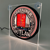 Lichtbakje de Luxe Container Red | 5V USB & USB-C Cabineverlichting 17x17 cm