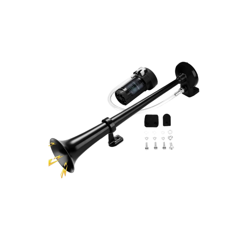 Lufthorn mit Kompressor 12V – Kompletter Airhorn Satz für LKW & Bus | Black Edition