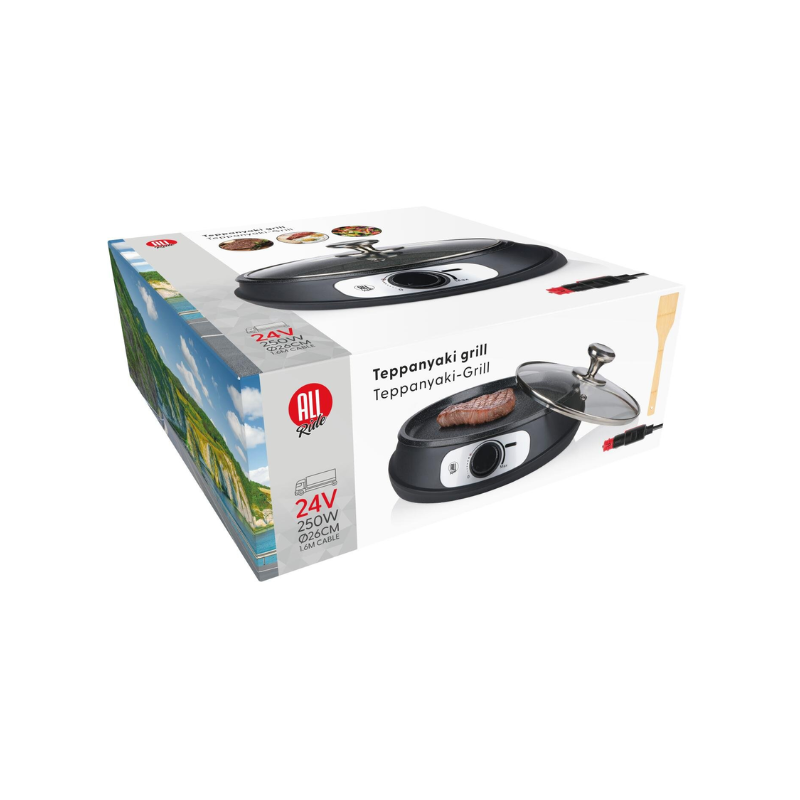 All Ride Teppanyaki Grill 24V Ø30cm – Bakplaat voor Vrachtwagen & Truck Cabine