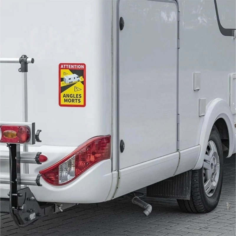 Magnetplatte Toter Winkel Wohnmobil – Attention Angles Morts (Wiederverwendbar & Magnetisch)