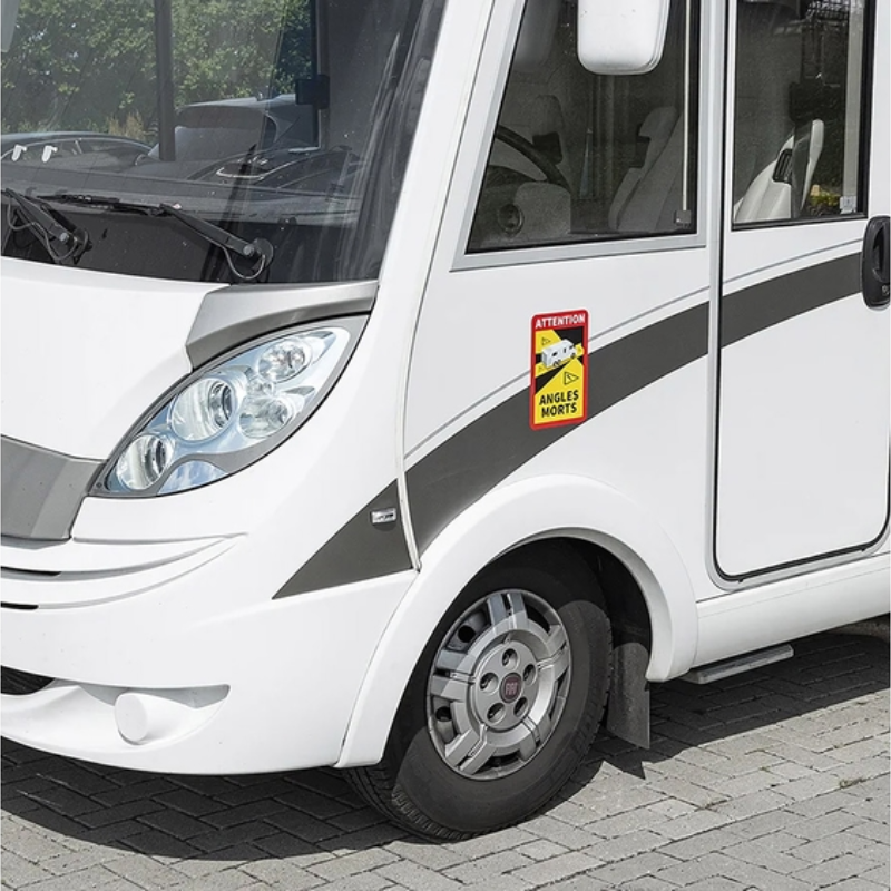 Toter-Winkel-Aufkleber Camper – Attention Angles Morts Frankreich (Selbstklebend & Obligatorisch)