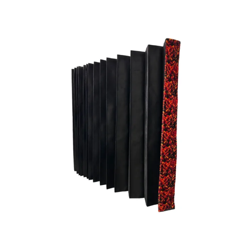 Vrachtwagen Zijgordijnenset Deens Pluche Rood – Zwarte Binnenkant