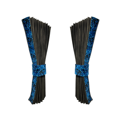 Vrachtwagen Zijgordijnenset Deens Pluche Blauw – Grijze Binnenkant