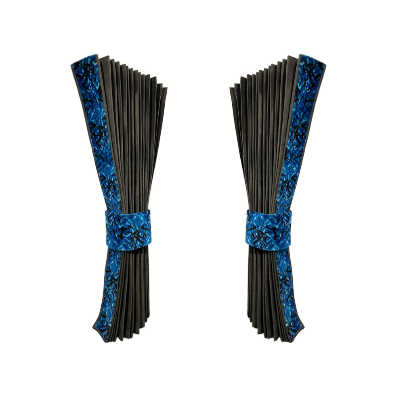 Vrachtwagen Zijgordijnenset Deens Pluche Blauw – Grijze Binnenkant