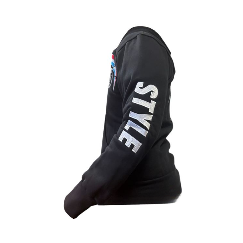 Hoodie-Vest met Geborduurd Logo Holland Style – Zwart | S t/m 3XL