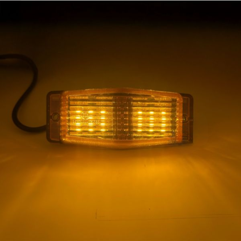 Dubbelbrander LED Oranje 12-24V