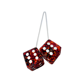 Danish Pluche Dobbelstenen 10x10 cm – Truck Interieur Accessoire