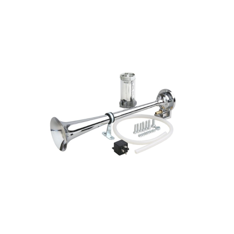 Luchthoorn met Compressor 12V Chrome – Complete Airhorn Set voor Truck & Bus