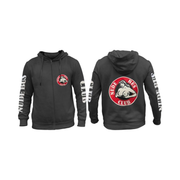 Hoodie-Weste mit gesticktem Logo Nude Bus Club – Schwarz | S bis 3XL