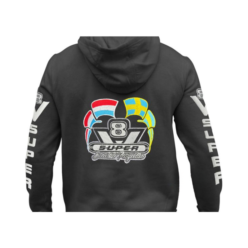 Hoodie-Vest met Geborduurd Logo Swedish Perfection – Zwart | S t/m 3XL