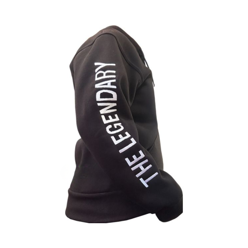 Hoodie-Vest met Geborduurd Logo Legendary Diesel – Zwart | S t/m 3XL