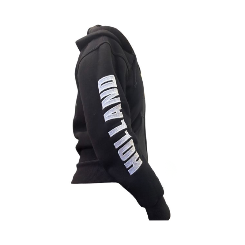 Hoodie-Vest met Geborduurd Logo Holland Style – Zwart | S t/m 3XL