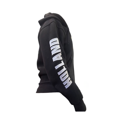 Hoodie-Vest met Geborduurd Logo Holland Style – Zwart | S t/m 3XL