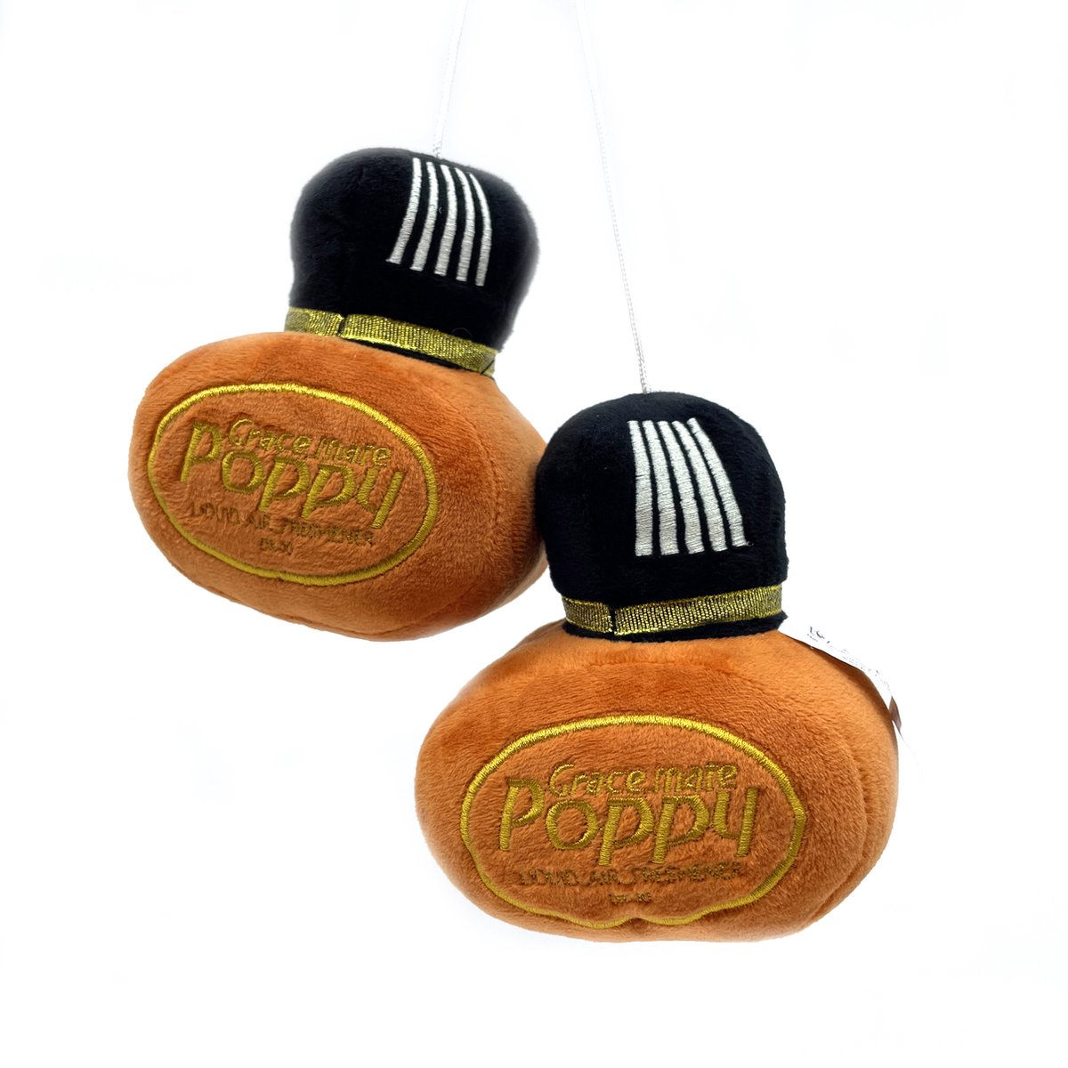 Poppy Grace Mate Pluche flesjes met koord (70cm)-15x10cm - Bruin