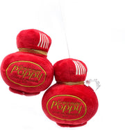 Poppy Grace Mate Plüschflaschen mit Kordel (70 cm) - 15 x 10 cm – Rot