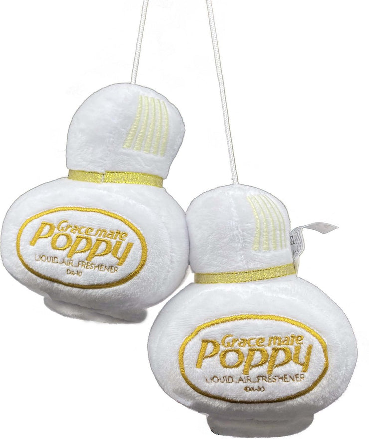 Poppy Grace Mate Plush bottles with cord (70cm) 15x10cm - White