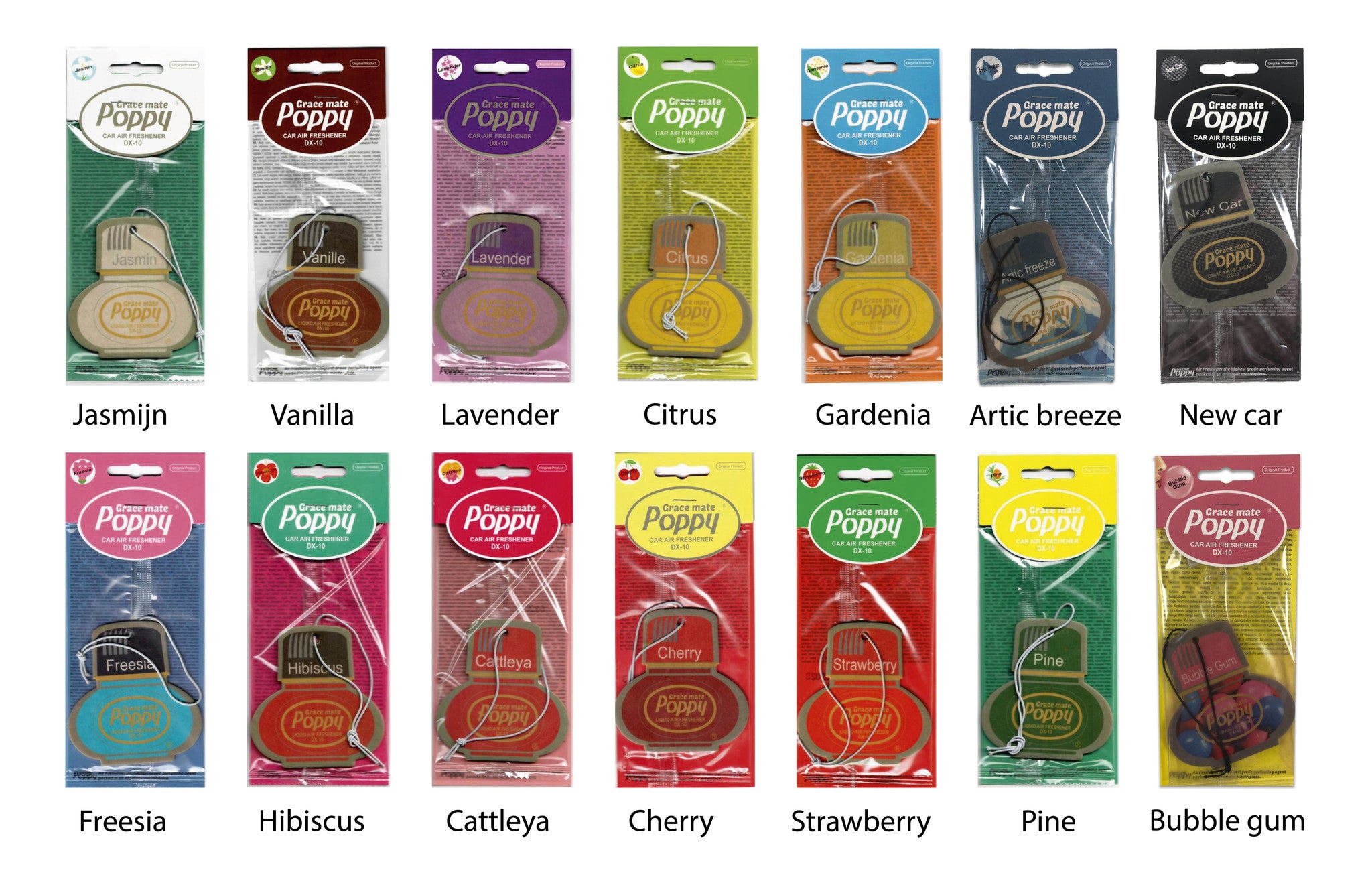 Mohn-Duftaufhänger – 14 verschiedene Düfte