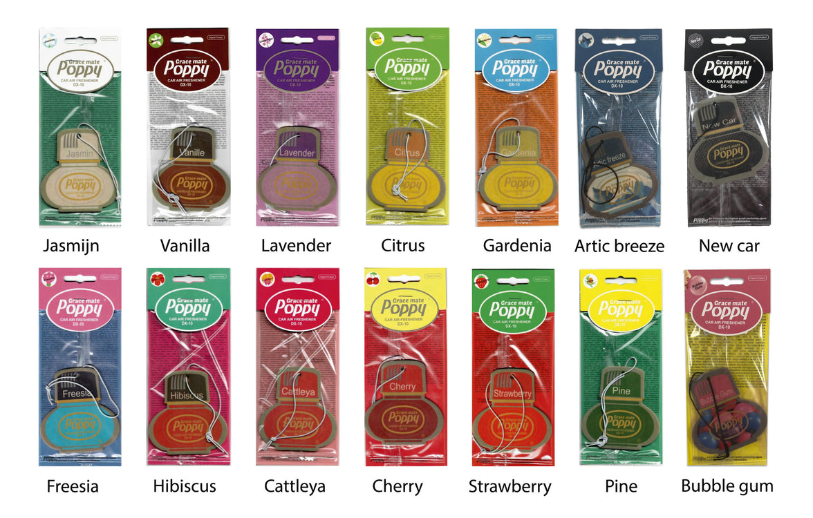 Mohn-Duftaufhänger – 14 verschiedene Düfte