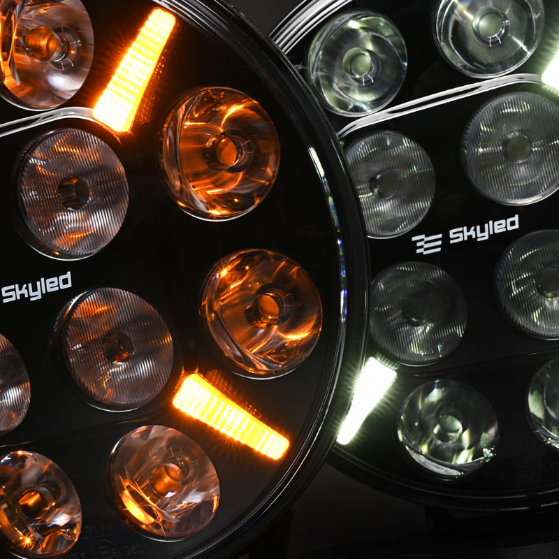 SKYLED Jupiter+ 9X 9 Inch LED Verstraler 120W – Wit/Amber Positielicht