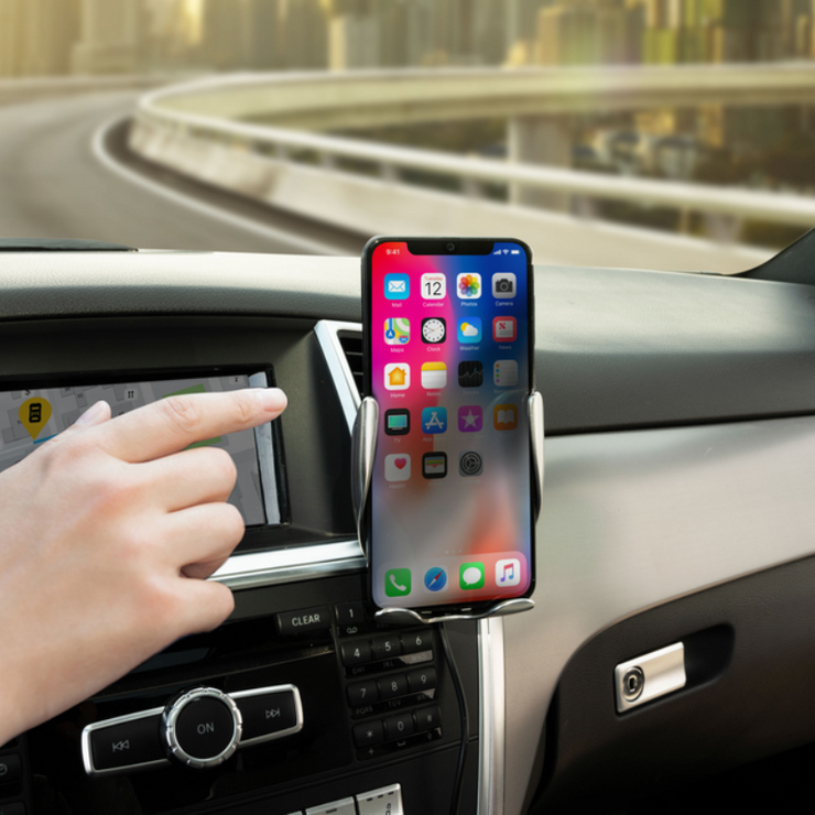 All Ride Telefoonhouder met Draadloos Opladen – Voor Ventilatierooster | 360° Draaibaar