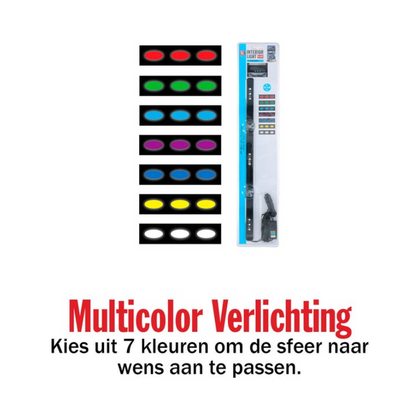 All Ride LED Lichtbalk 50cm – 12/24V Interieurverlichting met Zuignap & 7 Kleuren