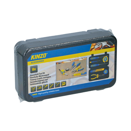 Kinzo Gereedschapsset 8-delig – Compact & Onmisbaar voor Onderweg